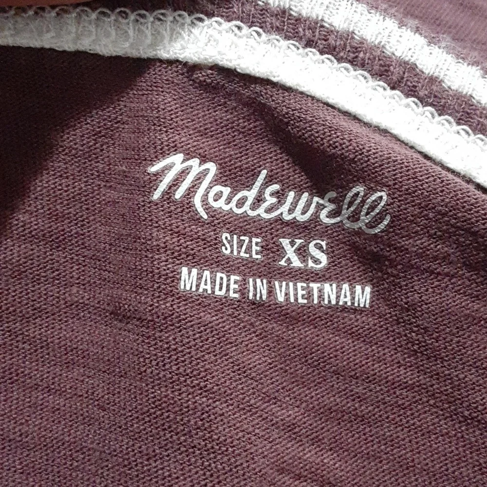 Madewell Shirt Short Sleeve Brown Mauve Tee Wonen's Size XS Coastle Casual - Picture 6 of 6